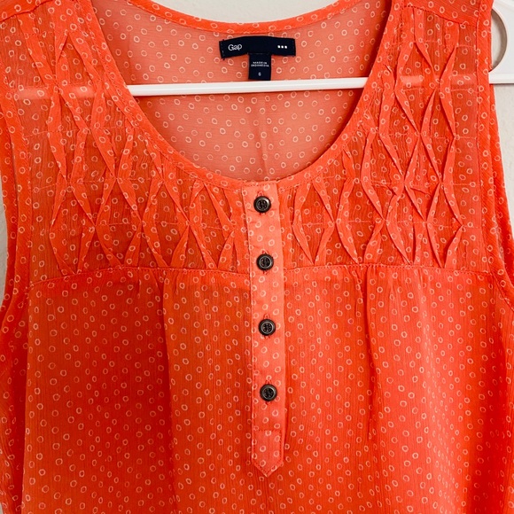 GAP Coral Slightly Sheer Flowy Tank Small - Picture 4 of 6
